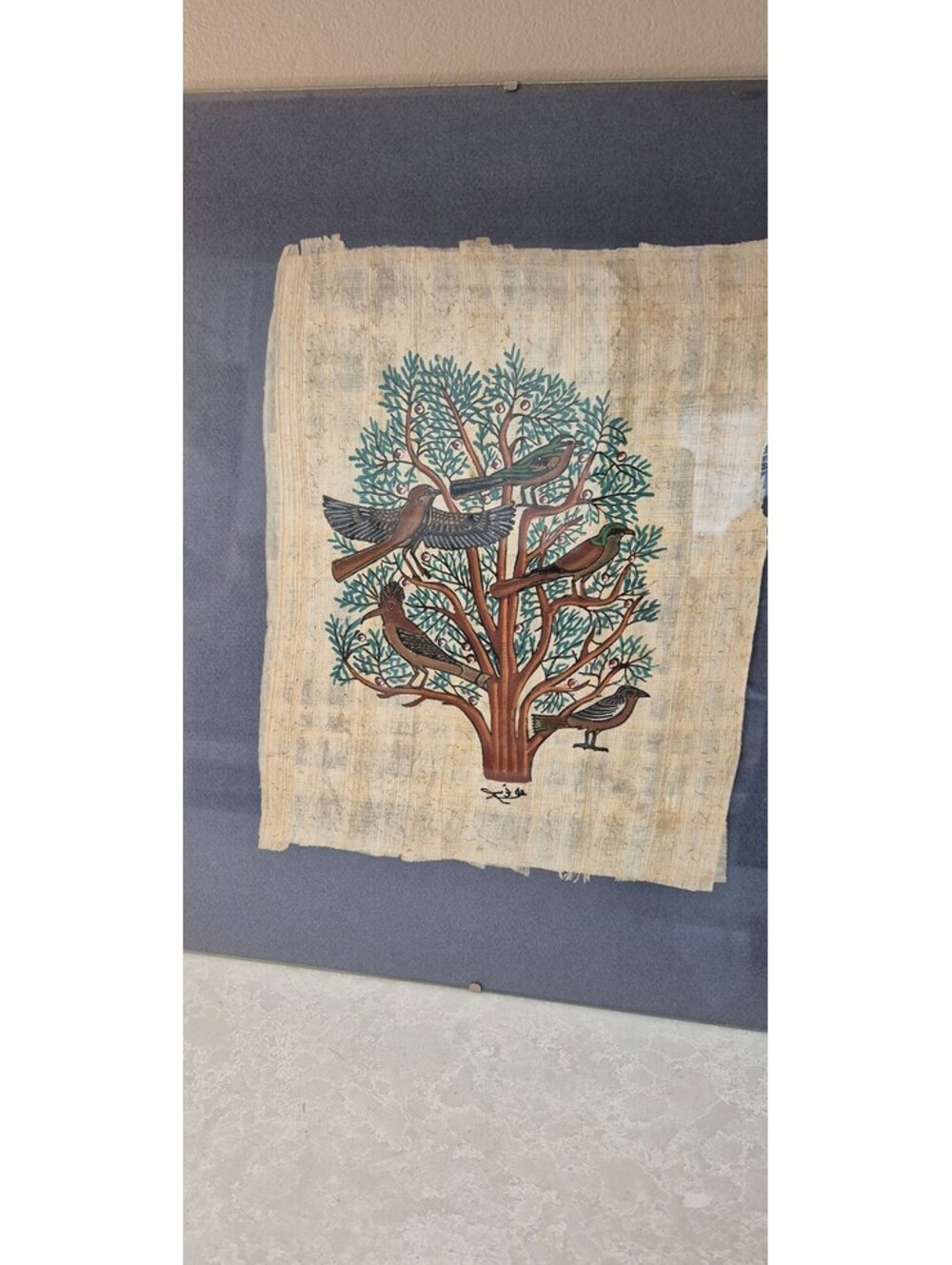 Vintage Egyptian Papyrus Tree of Life - 8"x10"
